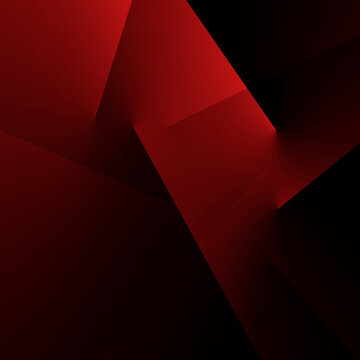 Wall Mural -  - Black red color abstract modern luxury background for design. Geometric shapes, triangles, squares, rectangles, stripes, lines. Futuristic. 3d effect. Gradient. Template. Minimal.