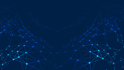  Vector wire line future digital network technology background