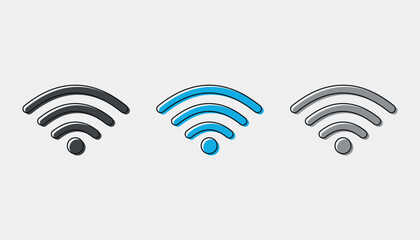Wall Mural - cartoon wifi icon vector illustration
