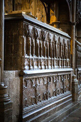 Wall Mural -  Edward III who rolled for 50 years, died 1377. Tomb decorated with gilded figures of his children. Collegiate Church of Saint Peter Westminster Abbey.. London