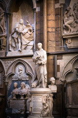 Wall Mural -  Poet's corner of Westminster Abbey, where high numbers of poets, play writers were berried. London, UK