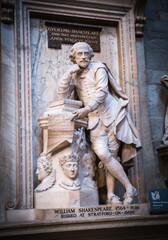 Wall Mural - William Shakespeare monument  in Poet's corner of Westminster Abbey, high numbers of poets, play writers were berried here. 