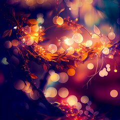 Sticker - fairy lights background creating a magical atmosphere