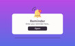 © PaleStudio - Reminder, notification page with floating elements and business planning, events, timetable flat vector illustration.