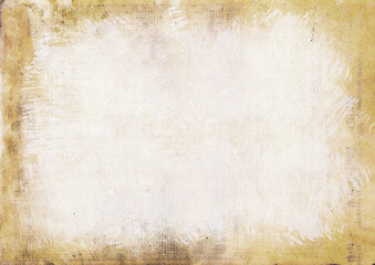 Canvas Print - Texture of old yellow paper with scratches and scuffs. Parchment. retro paper