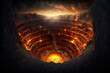 Leinwandbild Motiv The Nine Circles of Hell in Dante's Inferno. Generative AI