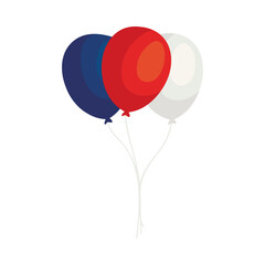 Poster - balloons US flag color