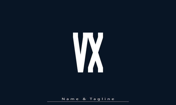 Alphabet letters Initials Monogram logo VX , XV