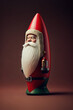 The illustrated small rocket, spaceship toy, Santa Claus is ready to take off into space to give Christmas presents. Modern cyber astronaut vehicle on dark background. Generative AI.