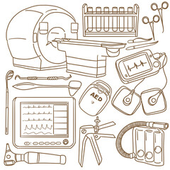 Wall Mural - medical tools-01