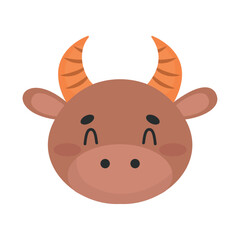 Wall Mural - bull head animal