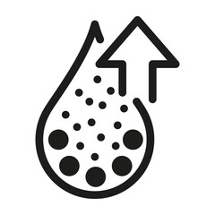 High cholesterol levels icon. Cholesterol in artery, vector illustration