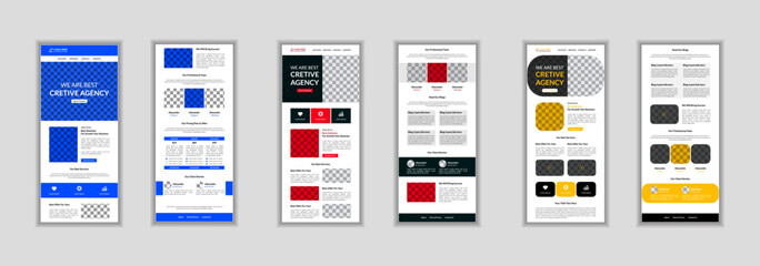 Business or creative agency email newsletter template or Minimal Marketing e-commerce UI template and business roll up banner design