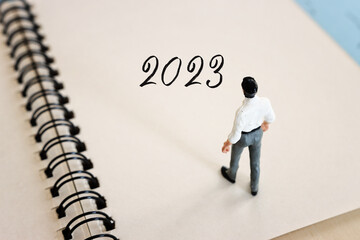 Wall Mural - Concept image of people and text 2023