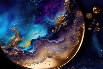 Wall Mural - galaxy marble abstract texture wallpaper, background