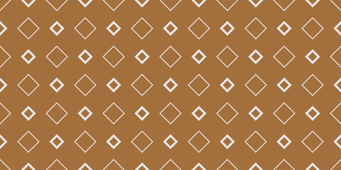 Poster - Brown background and abstract diamonds. Vector for print seamless, pattern for stylish design of surfaces.