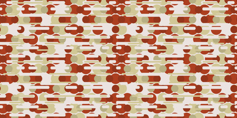 Poster - Circles yellow and red, abstract. Textile pattern from circles with glitch. Vector for print seamless, pattern for stylish design of surfaces.