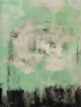 Abstract Background Of White Green And Black Watercolor Painting