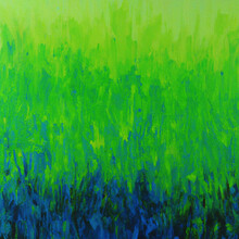 Abstract Background Of Painted Green Grassy Meadow