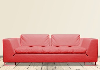 Sticker - Modern stylish sofa couch on background