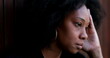 © Marco - Preoccupied African woman, anxious suffering person-1