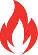 Flame fire vector badge icon