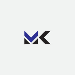 Wall Mural - Letter MK logo icon modern and minimal 