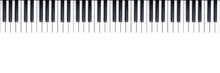 Endless Keyboard. Seamless Loopable Piano Keys Pattern Isolated Png With Transparency