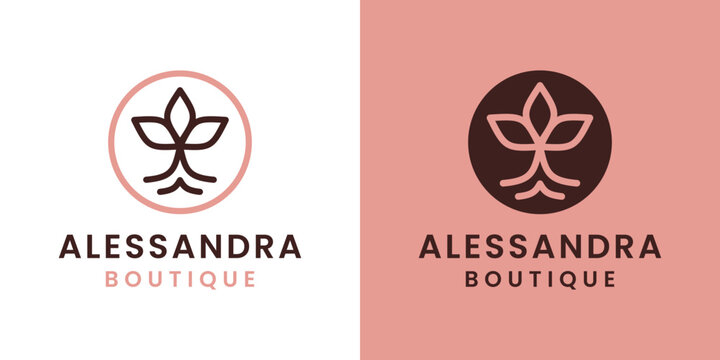 modern boutique monoline logo design