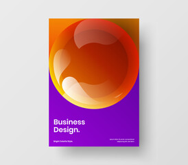 Canvas Print - Unique 3D spheres corporate identity template. Amazing placard design vector layout.