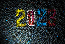 Colored Balls Plasticine Texture Art Project  New Year 2023