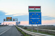 © Ajdin Kamber - Sign at the entrance to Hungary. The border between the Romania and Hungary. Highway. Inscription: Hungary.