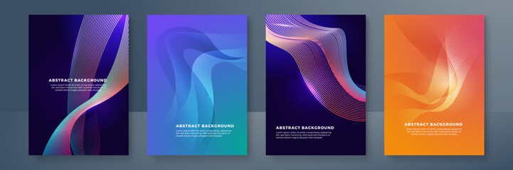 Modern abstract covers set, minimal covers design. Colorful geometric background, vector illustration.