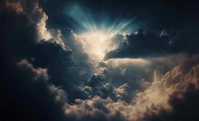 generative ai illustration of heaven afterlife concept