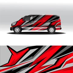 Wall Mural - Old van wrap design vector