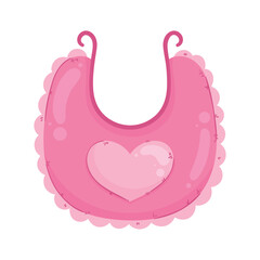 Wall Mural - girl baby pink bib