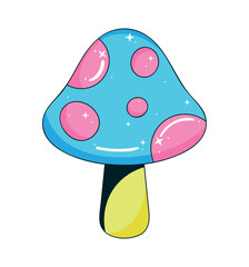 Sticker - fungus plant psychedelic style