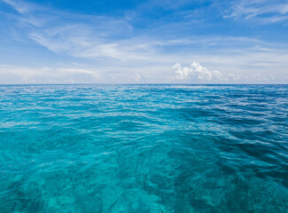 turquoise tropical ocean surface indonesia