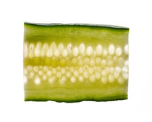 Fresh And Dried Slices Of Cucumber