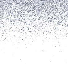 Silver Falling Particles Isolated