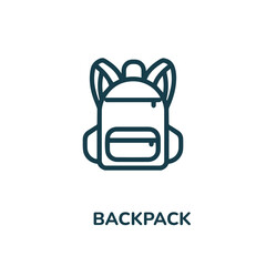 Canvas Print - Backpack icon vector. bag icon vector symbol illustration. modern simple vector icon for your design. school bag icon vector	