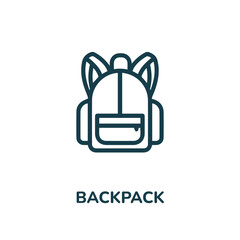 Canvas Print - Backpack icon vector. bag icon vector symbol illustration. modern simple vector icon for your design. school bag icon vector	