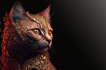 Tet, Vietnamese lunar new year 2023, Fantasy royal cat zodiac