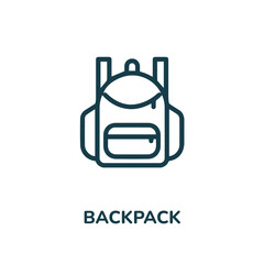 Canvas Print - Backpack icon vector. bag icon vector symbol illustration. modern simple vector icon for your design. school bag icon vector	