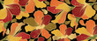 Vector banner with gold flowers in line art style.Golden flowers.