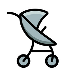 Sticker - baby stroller or carriage cartoon