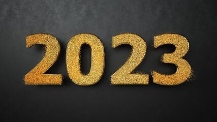 Wall Mural - 2023 Golden Numbers