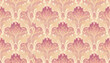 Vintage damask pattern wallpaper background illustration (Generative AI)