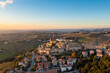 © makasana photo - view of the village of Morrovalle in Marche Province in Italy in warm evening light