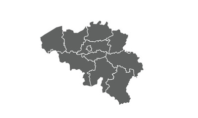  Belgium map isolated on white background.for annual infographics report website layout